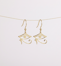 Load image into Gallery viewer, Ra Jewelry Eye of Ra Dangle Earrings - Unique Egyptian-Inspired Design for a Bold Statement