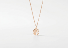 Load image into Gallery viewer, Personalized Dainty Silver Monogram Necklace