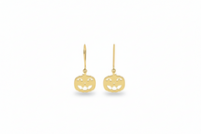 Load image into Gallery viewer, Silver Pumpkin Dangle Earrings - Whimsical Charms for Spooky Style