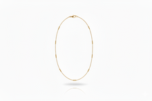 Load image into Gallery viewer, Shimmering Sterling Silver Satellite Choker Necklace - Dainty Bar Chain Elegance