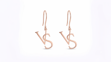 Load image into Gallery viewer, Personalized Dangle Earrings - Custom Two Letters Design for Women