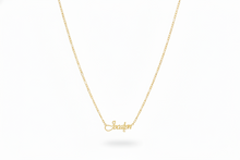 Load image into Gallery viewer, Figaro Chain Name Necklace in 925 Sterling Silver by SilverGoldandRose
