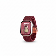 Load image into Gallery viewer, Retro wine-red knitted elastic Apple Watch strap