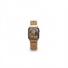 Load image into Gallery viewer, Retro corduroy bear Velcro Apple Watch strap