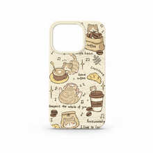 Load image into Gallery viewer, Coffee Cat Fun Life Illustration phone case
