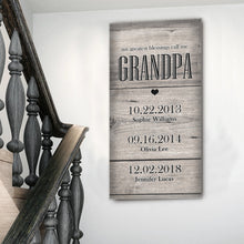 Load image into Gallery viewer, Grandfather's Name Sign