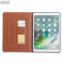 Load image into Gallery viewer, Leather Case with Inside Pocket for iPad