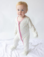Load image into Gallery viewer, Heart Bamboo Convertible Footed Onesie