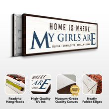Load image into Gallery viewer, Home Is Where My Girls Are Sign III