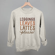 Load image into Gallery viewer, Leggings, Leaves, Lattes Please!