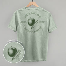 Load image into Gallery viewer, Just A Girl Who Loves Counseling (Back Print)