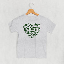 Load image into Gallery viewer, Clovers + Dinosaurs Heart (Kids)