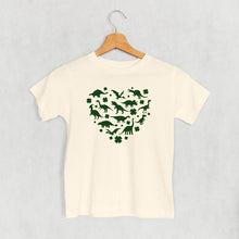 Load image into Gallery viewer, Clovers + Dinosaurs Heart (Kids)
