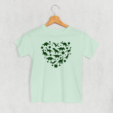 Load image into Gallery viewer, Clovers + Dinosaurs Heart (Kids)