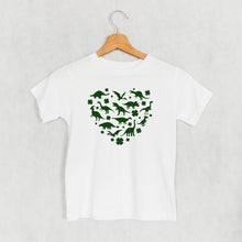 Load image into Gallery viewer, Clovers + Dinosaurs Heart (Kids)