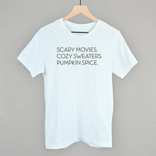 Load image into Gallery viewer, Scary Movies, Cozy Sweaters, Pumpkin Spice