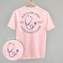 Load image into Gallery viewer, Just A Girl Who Loves Being A Nurse (Back Print)