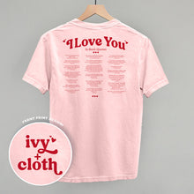 Load image into Gallery viewer, I Love You Book Quotes Back Print