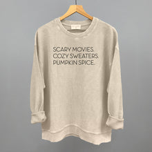 Load image into Gallery viewer, Scary Movies, Cozy Sweaters, Pumpkin Spice
