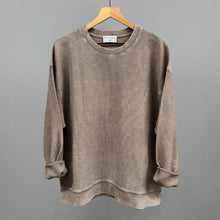 Load image into Gallery viewer, Pine Bark Oversized Corded Crew