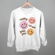 Load image into Gallery viewer, Happy To See Your Face (Smiley Faces + Script)