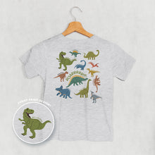 Load image into Gallery viewer, Dinosaur Doodles Blue/Green (Kids Back Print)