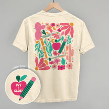 Load image into Gallery viewer, Abstract Floral Teacher Doodle (Back Print)
