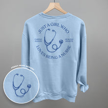 Load image into Gallery viewer, Just A Girl Who Loves Being A Nurse (Back Print)