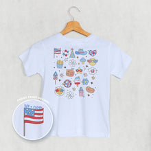 Load image into Gallery viewer, Patriotic Retro Doodles (Kids Back Print)