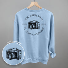 Load image into Gallery viewer, Just A Girl Who Loves Photography (Back Print)