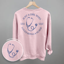 Load image into Gallery viewer, Just A Girl Who Loves Being A Nurse (Back Print)