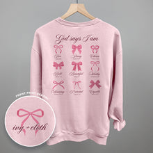Load image into Gallery viewer, God Says I Am (Pink Bows) (Back Print)