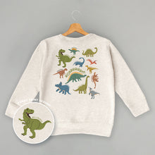 Load image into Gallery viewer, Dinosaur Doodles Blue/Green (Kids Back Print)