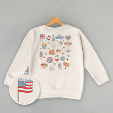 Load image into Gallery viewer, Patriotic Retro Doodles (Kids Back Print)