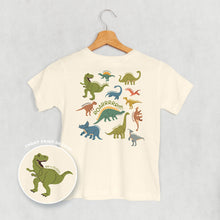 Load image into Gallery viewer, Dinosaur Doodles Blue/Green (Kids Back Print)