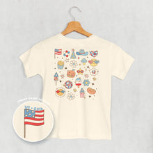 Load image into Gallery viewer, Patriotic Retro Doodles (Kids Back Print)