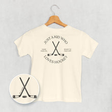Load image into Gallery viewer, Just A Kid Who Loves Hockey (Kids Back Print)