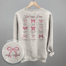 Load image into Gallery viewer, God Says I Am (Pink Bows) (Back Print)