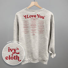 Load image into Gallery viewer, I Love You Book Quotes Back Print