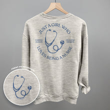 Load image into Gallery viewer, Just A Girl Who Loves Being A Nurse (Back Print)