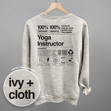 Load image into Gallery viewer, Yoga Instructor Nutrition Facts (Back Print)