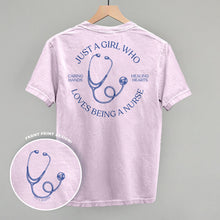 Load image into Gallery viewer, Just A Girl Who Loves Being A Nurse (Back Print)