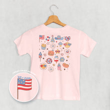 Load image into Gallery viewer, Patriotic Retro Doodles (Kids Back Print)