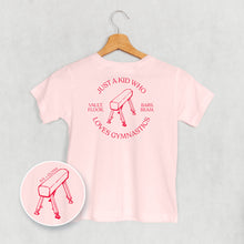Load image into Gallery viewer, Just A Kid Who Loves Gymnastics (Kids Back Print)