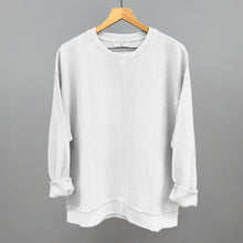 Load image into Gallery viewer, White Oversized Corded Crew