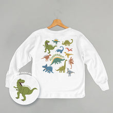 Load image into Gallery viewer, Dinosaur Doodles Blue/Green (Kids Back Print)