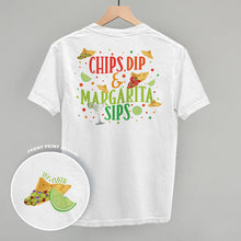 Load image into Gallery viewer, Chips, Dip &amp; Margarita Sips (Back Print)