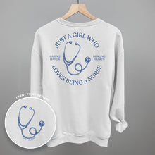 Load image into Gallery viewer, Just A Girl Who Loves Being A Nurse (Back Print)