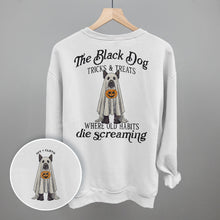 Load image into Gallery viewer, The Black Dog Tricks and Treats (Back Print)
