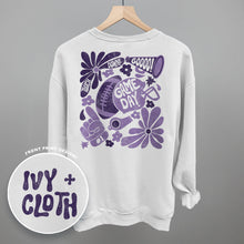 Load image into Gallery viewer, Floral Game Day Purple (Back Print)